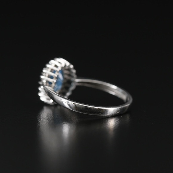 Vintage Topaz Diamond Princess Boho Ring 7 - Picture 4 of 6